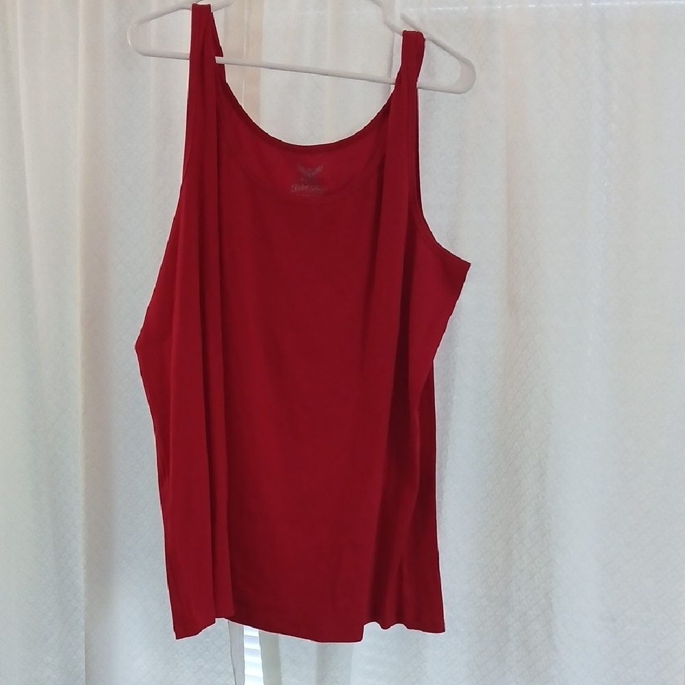 Faded Glory Red Scoop Neck Tank Top